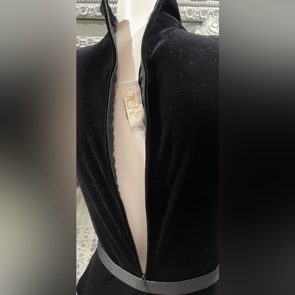 VINTAGE 90s Y2K Cache Velvet Satin Gown Dress - Picture 4 of 10